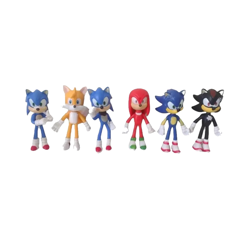 kit 5 bonecos Sonic boom